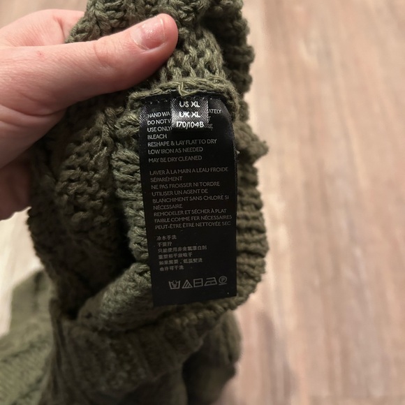 New with tags Anthropologie Olive Green Cable Knit Tank Top - Picture 5 of 8